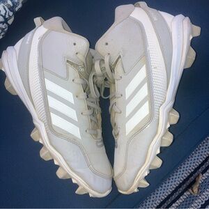 Mens / Boys Size 6 Adidas Icon Bounce Ironskin Grey Baseball Cleats USED